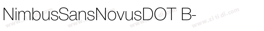 NimbusSansNovusDOT B字体转换